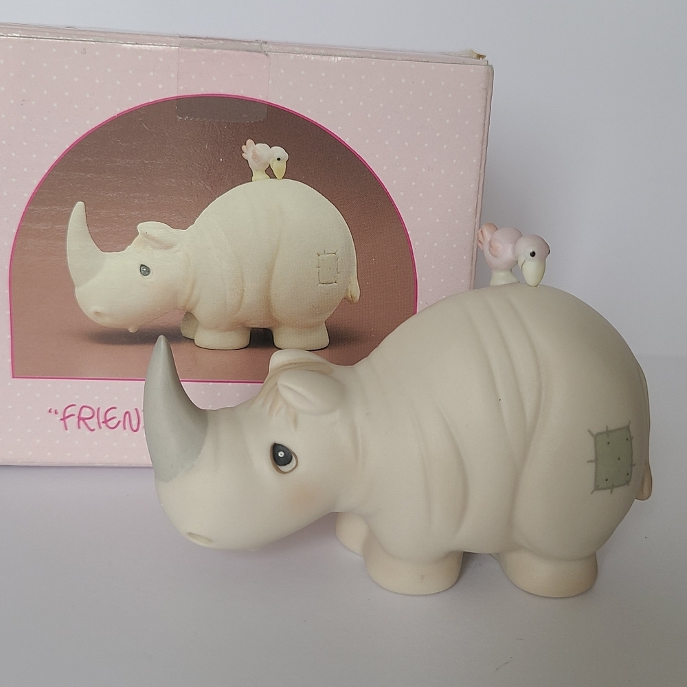 Vintage 90s Precious Moments Animal Rhino Collectible Figurine